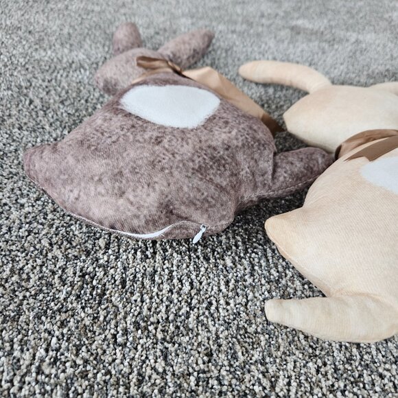 3pc Set of Plush Easter bunnies/ Pillows by Thinkday New w/ original bag. - Picture 5 of 7